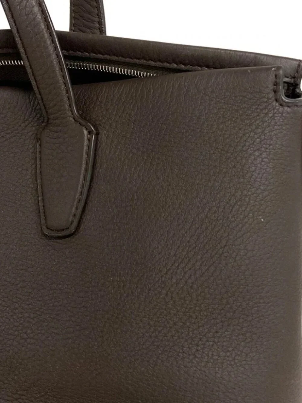 THE ROW Marcel Dark Brown Calf Skin Leather Handbag